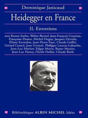 cover image of Heidegger en France--tome 2